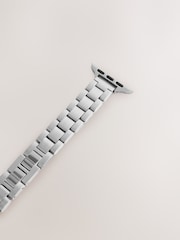 Silver Tone Stainless Steel Link Watch Strap - Image 7 of 8