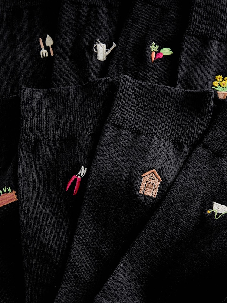 Gardening Fun Embroidered Socks 8 Pack - Image 10 of 10
