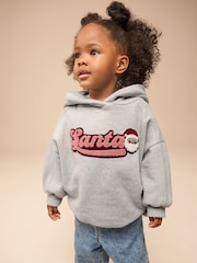 Grey Santa Hoodie (3mths-7yrs) - Image 1 of 7