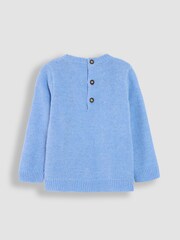 JoJo Maman Bébé Blue Zebra Jumper - Image 2 of 3