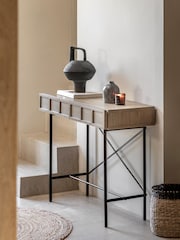 Gallery Home Brown Dalry 2 Drawer Console Table - Image 1 of 7