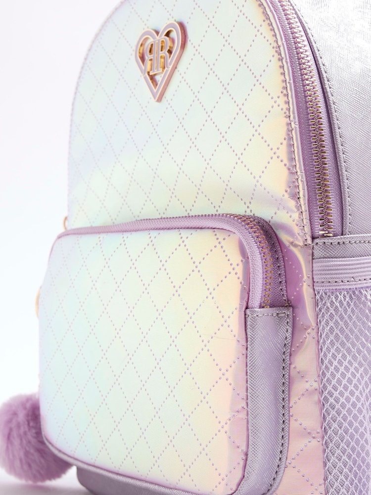 River Island Purple Girls Iridescent Backpack - Image 3 of 3 River Island Purple Girls Iridescent Backpack - Image 3 of 3