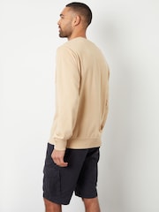 Natur - Threadbare Sweatshirt mit Rundhalsausschnitt und Tasche - Bild 2 von 4
