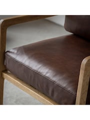 Gallery Home Brown Codie Leather Armchair - Image 3 of 7