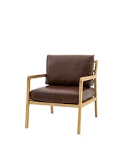 Gallery Home Brown Codie Leather Armchair - Image 7 of 7