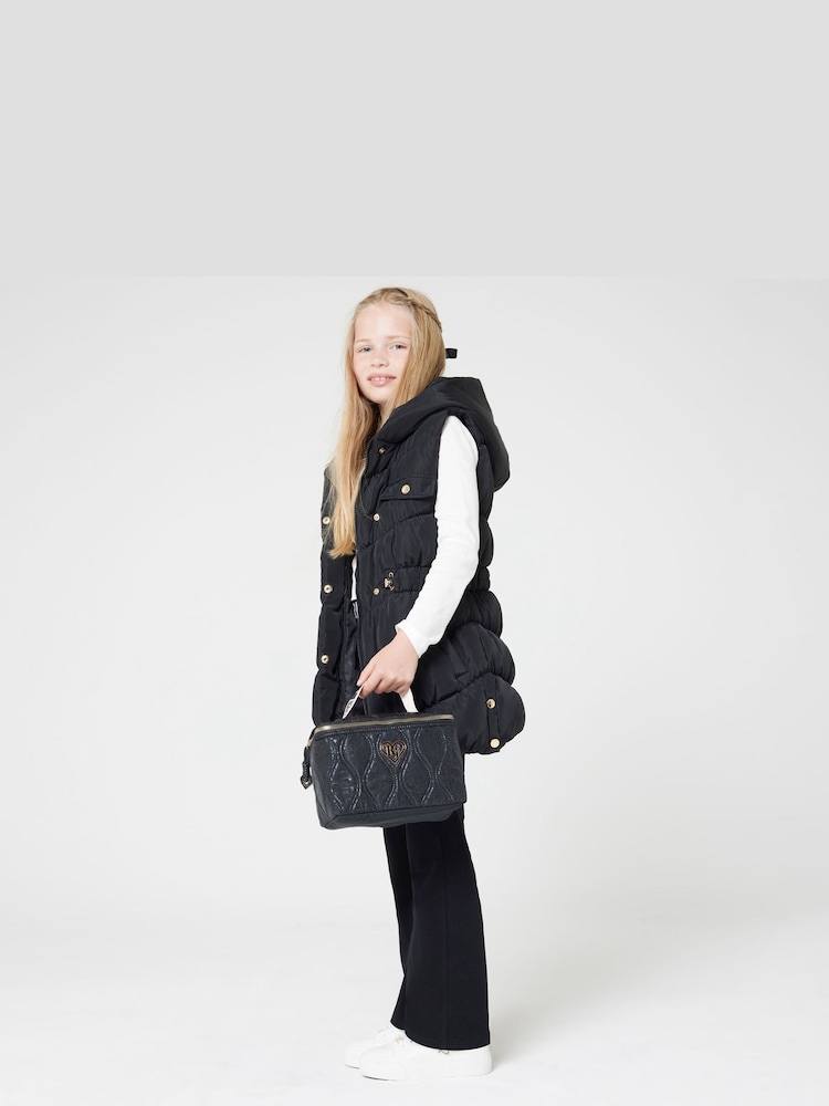 River Island Black Girls Mono Quilt Nylon Lunchbox - Image 1 of 5