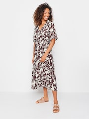 M&Co Brown Printed Collared Shift Dress - Image 2 of 4