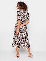 M&Co Brown Printed Collared Shift Dress - Image 3 of 4