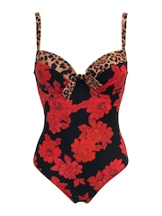 Pour Moi Animal Print St Lucia Padded Underwired Swimsuit - Image 3 of 4