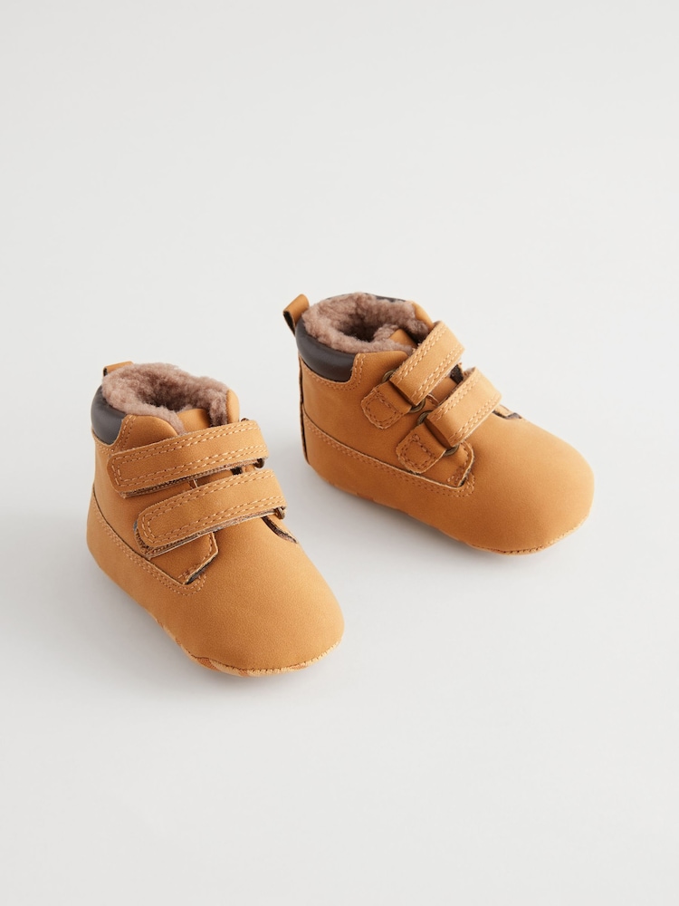 Honey Brown Touch Fastening Baby Work Boots (0-24mths) - Image 1 of 4 Honey Brown Touch Fastening Baby Work Boots (0-24mths) - Image 1 of 4