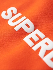 Superdry Orange Sport Loose Crew Sweatshirt - Image 6 of 6