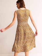 Boden Brown Thea Sleeveless Midi Dress - Image 4 of 6