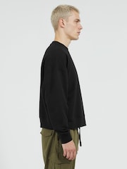 Religion Black Crop Box Sweat Top - Image 3 of 6