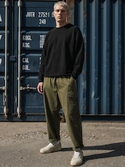 Religion Black Crop Box Sweat Top - Image 5 of 6