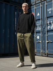Religion Black Crop Box Sweat Top - Image 6 of 6