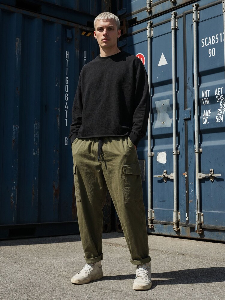 Religion Black Crop Box Sweat Top - Image 6 of 6