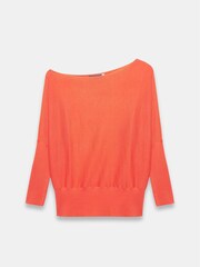 Mint Velvet Orange Wool Blend Batwing Jumper - Image 3 of 4