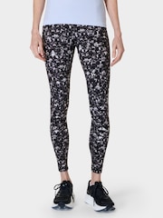 Sweaty Betty Black Electric Texture Print Full Length Power Workout Leggings - Image 2 of 9