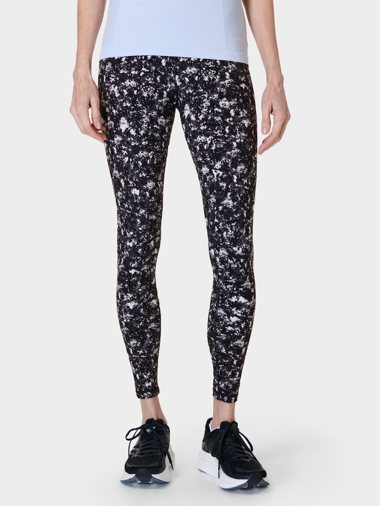 Sweaty Betty Black Electric Texture Print Full Length Power Workout Leggings - Image 2 of 9