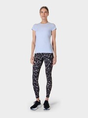 Sweaty Betty Black Electric Texture Print Full Length Power Workout Leggings - Image 4 of 9