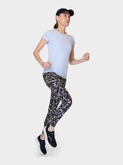 Sweaty Betty Black Electric Texture Print Full Length Power Workout Leggings - Image 5 of 9