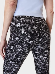 Sweaty Betty Black Electric Texture Print Full Length Power Workout Leggings - Image 9 of 9