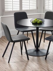 Julian Bowen Set of 2 Black Goya Dining Chairs - Image 2 of 5