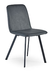 Julian Bowen Set of 2 Black Goya Dining Chairs - Image 4 of 5