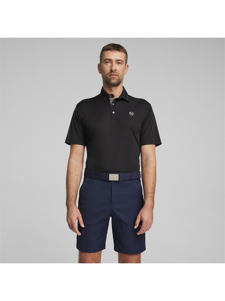 Schwarz - Puma Pure Solid Golf Herren Polo-Shirt - Bild 1 von 6