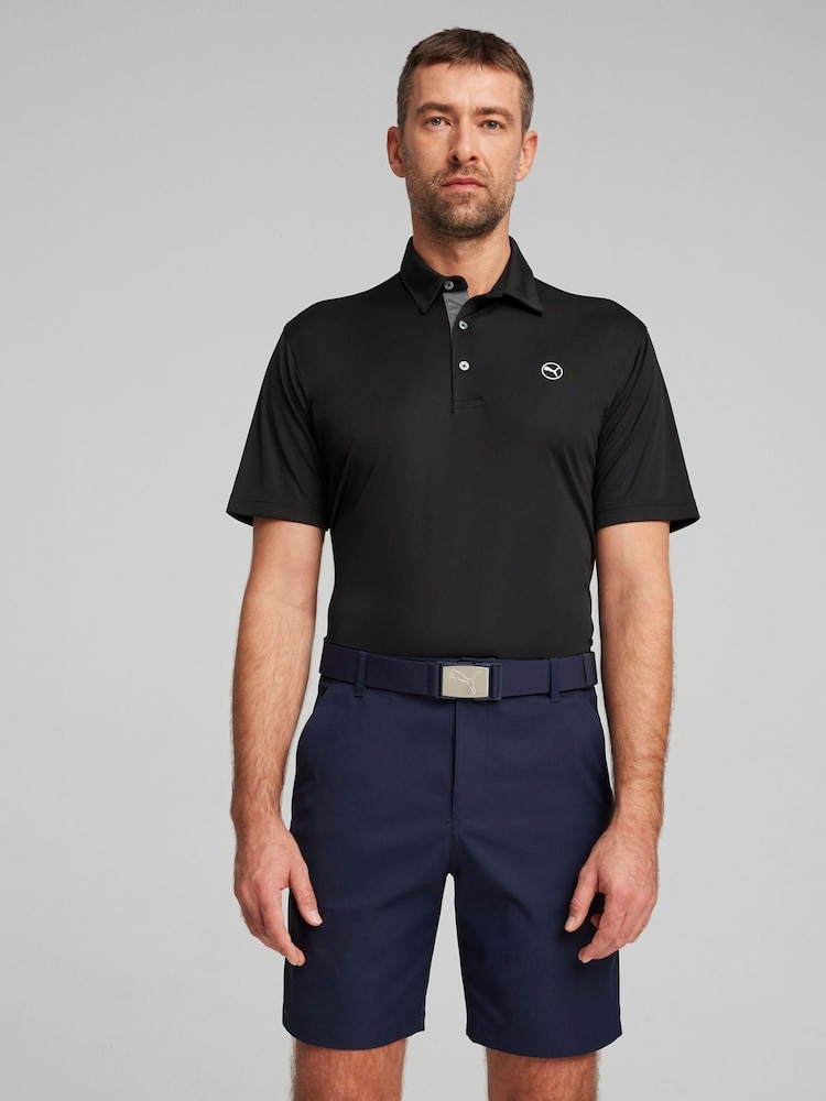 Puma Black Pure Solid Golf Mens Polo Shirt - Image 10 of 10