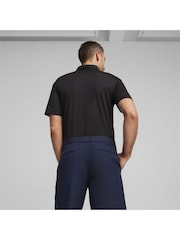 Schwarz - Puma Pure Solid Golf Herren Polo-Shirt - Bild 2 von 6