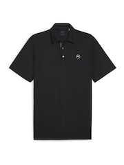 Schwarz - Puma Pure Solid Golf Herren Polo-Shirt - Bild 5 von 6