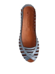 Pavers Blue Pavers Leather Open Toe Ballet Flats - Image 5 of 6