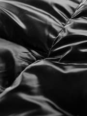 Black High Shine Shower Resistant Padded Coat - Image 7 of 9