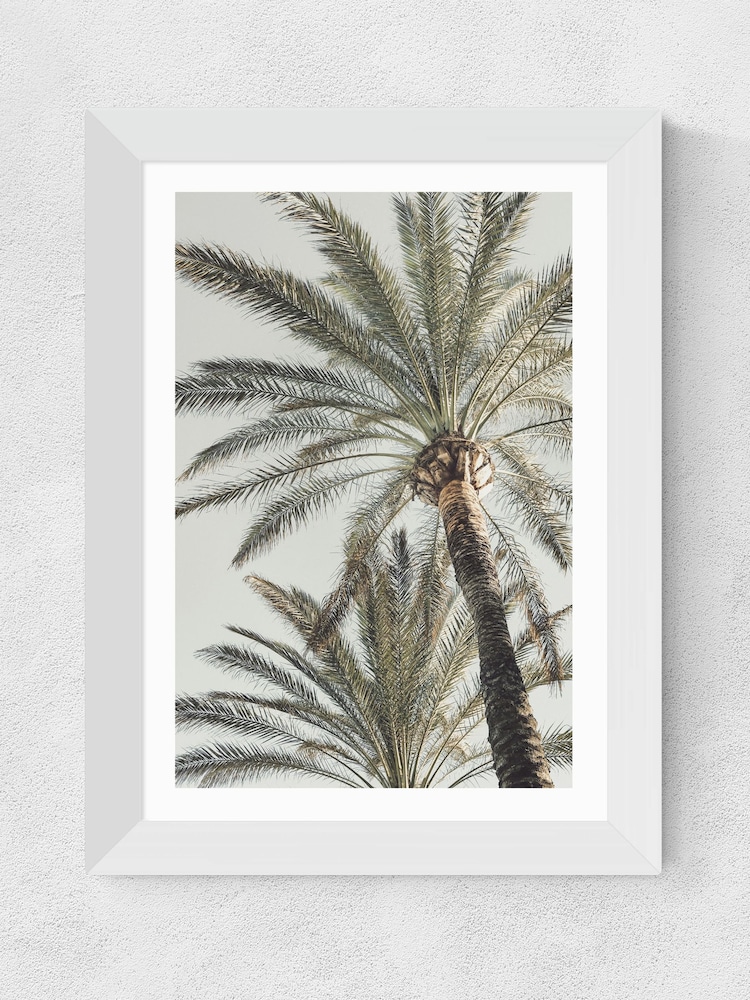 East End Prints White Palm Tree White Framed Art Print - Image 1 of 3