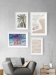 East End Prints White Palm Tree White Framed Art Print - Image 3 of 3