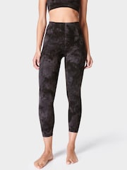 Sweaty Betty Black Spray Dye Print 7/8 Length Super Soft Yoga Leggings - Image 3 of 7