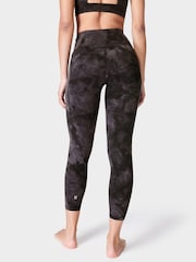 Sweaty Betty Black Spray Dye Print 7/8 Length Super Soft Yoga Leggings - Image 4 of 7