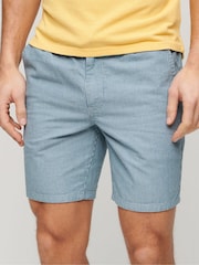Superdry Light Blue Indigo Bermuda Shorts - Image 1 of 7
