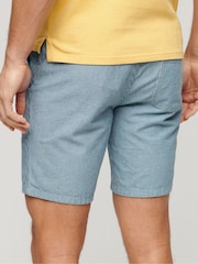 Superdry Light Blue Indigo Bermuda Shorts - Image 3 of 7