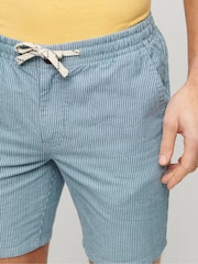 Superdry Light Blue Indigo Bermuda Shorts - Image 4 of 7