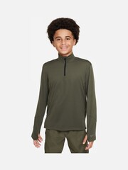 Nike Cargo Khaki Multi Dri-FIT UV Long Sleeve 1/2-Zip Top - Image 1 of 7