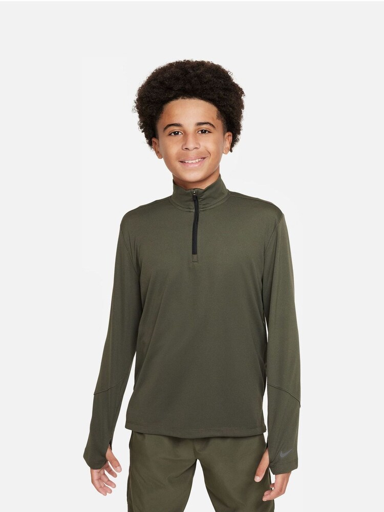 Nike Cargo Khaki Multi Dri-FIT UV Long Sleeve 1/2-Zip Top - Image 1 of 7 Nike Cargo Khaki Multi Dri-FIT UV Long Sleeve 1/2-Zip Top - Image 1 of 7