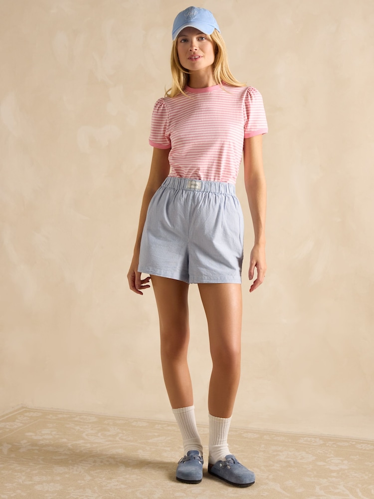 Joules Erin Pink Short Sleeve Striped T-Shirt - Image 4 of 7
