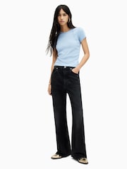 AllSaints Blue Stevie T-Shirt - Image 4 of 7