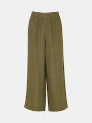 Whistles Green 100% Linen Pocket Trousers - Image 5 of 5