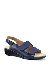 Hotter Blue Wide Fit Easy II Touch Fastening Buckle Sandals - Image 2 of 4