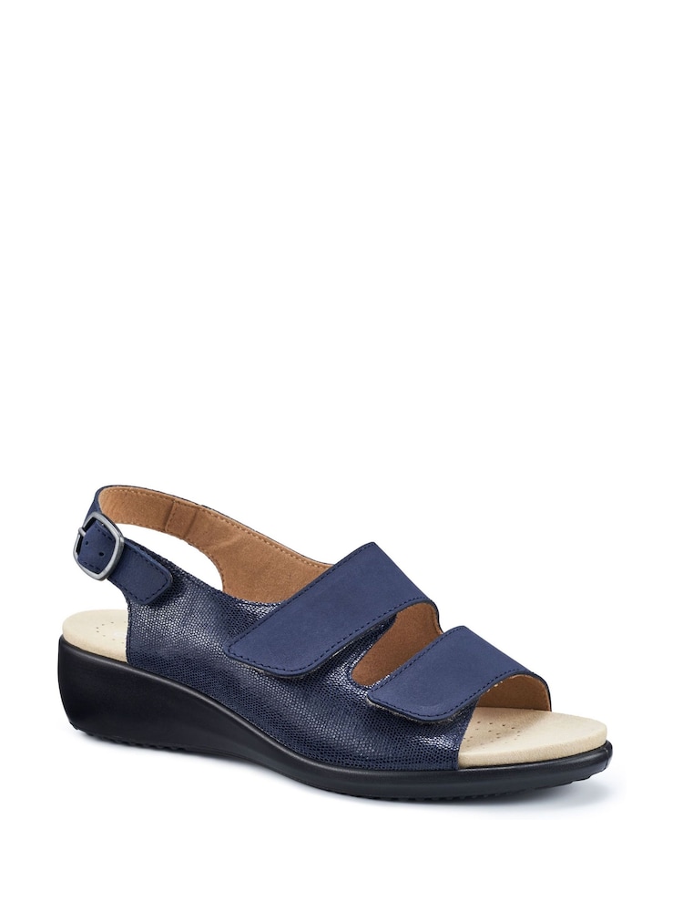 Hotter Blue Wide Fit Easy II Touch Fastening Buckle Sandals - Image 2 of 4