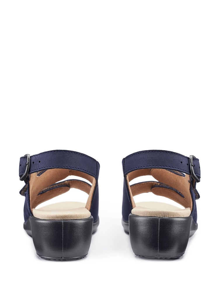 Hotter Blue Wide Fit Easy II Touch Fastening Buckle Sandals - Image 3 of 4