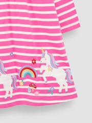Розовый с единорогом - Платье с аппликацией в стиле бебе JoJo Maman - Изображение 4 из 4